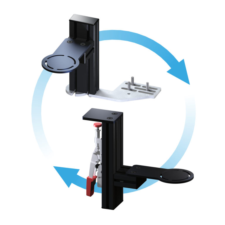 Chair/Rail Mount to Desk Mount Conversion Kit